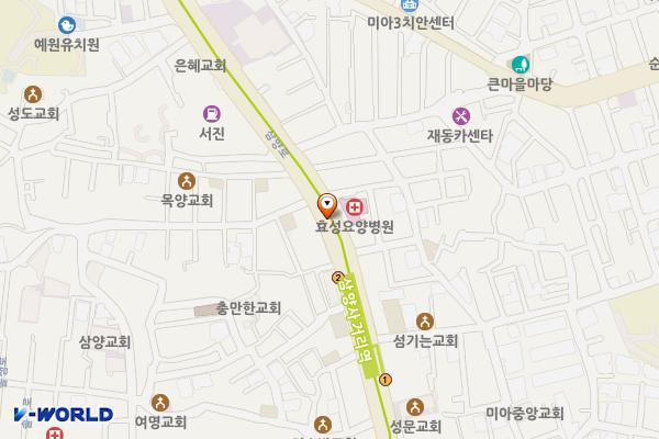 삼양사거리역 화장실 위치 지도 — 서울특별시 강북구 미아동 745-142