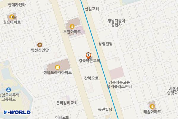 강명빌딩 민간 개방화장실 위치 지도 — 서울특별시 강북구 도봉로 145 (미아동)
