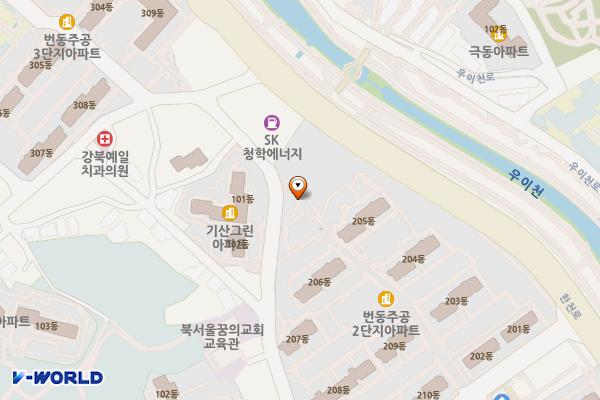벌리어린이공원 화장실 위치 지도 — 서울특별시 강북구 번동 240