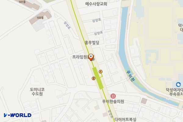 4.19민주묘지역 화장실 위치 지도 — 서울특별시 강북구 우이동 72-186