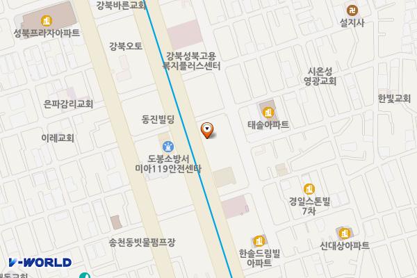㈜지에스이엔알 미아주유소 위치 지도 — 서울특별시 강북구 도봉로 124 (미아동)