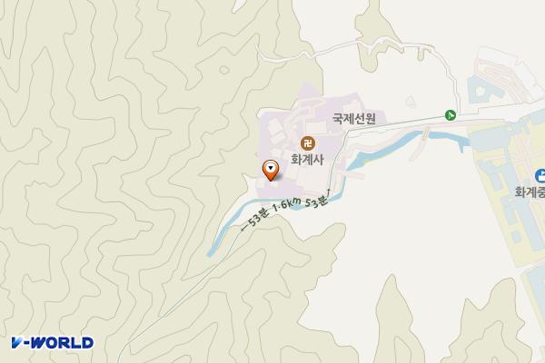 화계사 민간 개방화장실 위치 지도 — 서울특별시 강북구 화계사길 117