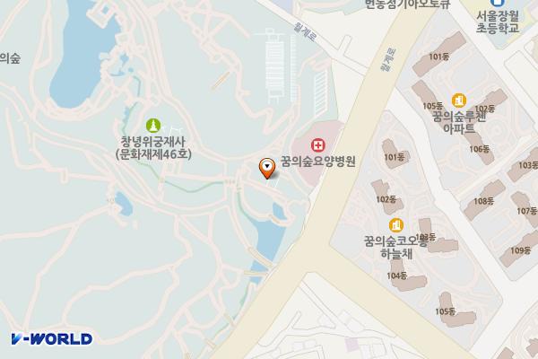 북서울꿈의숲(야외) 위치 지도 — 서울특별시 강북구 월계로 173