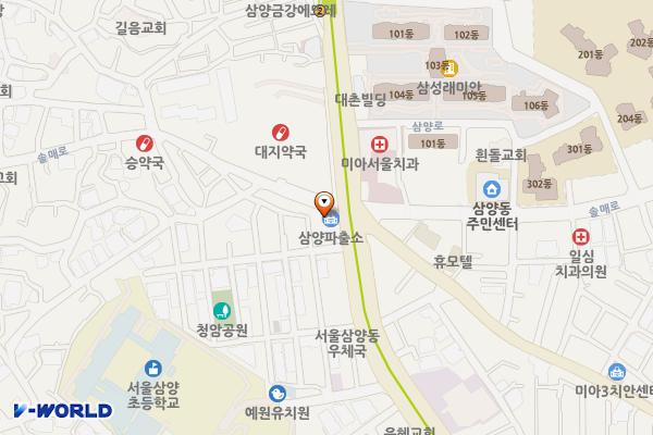 삼양파출소 화장실 위치 지도 — 서울특별시 강북구 삼양로 239-1 (미아동)