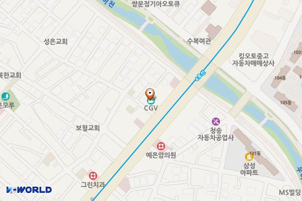 씨지비수유점 민간 개방화장실 위치 지도 — 서울특별시 강북구 도봉로 399