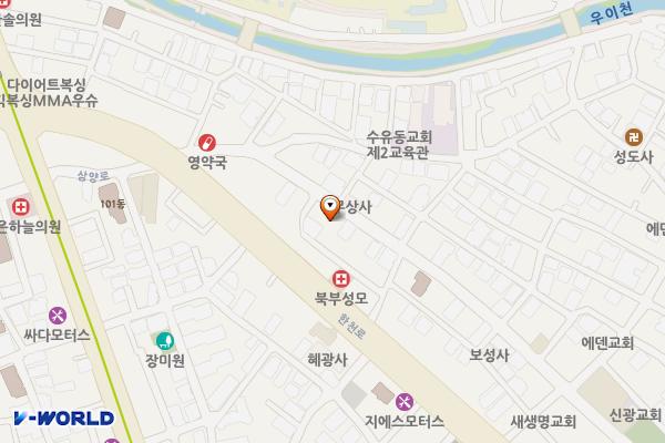 강북청년창업마루 건물 화장실 위치 지도 — 서울특별시 강북구 노해로 23길 123