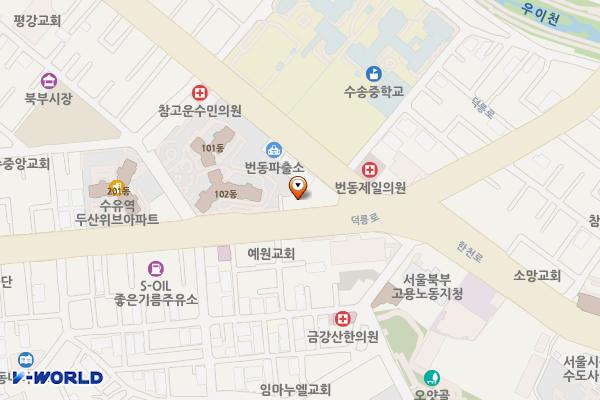 현대오일뱅크(주)직영 번동셀프주유소 화장실 위치 지도 — 서울특별시 강북구 한천로 963 (번동)