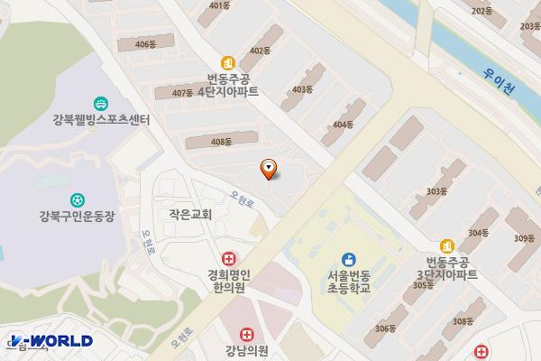 벌말어린이공원 화장실 위치 지도 — 서울특별시 강북구 번동 235