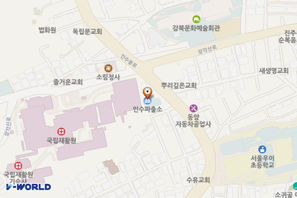 인수파출소 화장실 위치 지도 — 서울특별시 강북구 인수봉로 227 (수유동, 인수파출소)