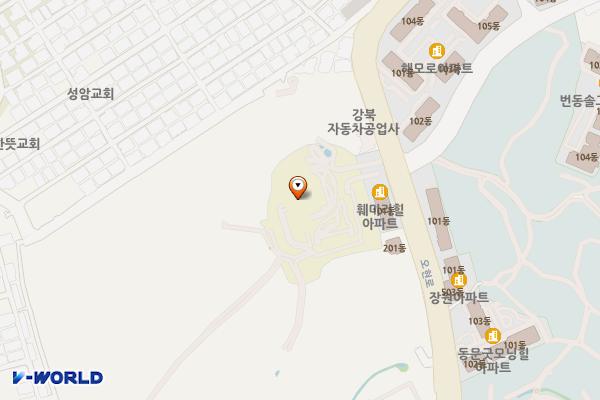 강북문화정보도서관 위치 지도 — 서울특별시 강북구 오현로 145