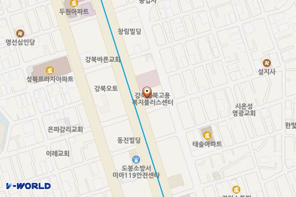 풍양빌딩 화장실 위치 지도 — 서울특별시 강북구 도봉로136(미아동, 풍양빌딩)