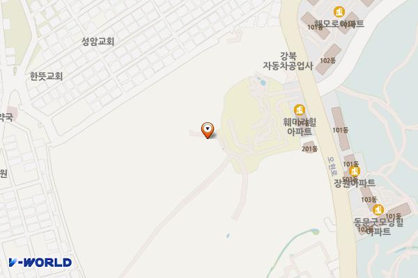 정보도서관 뒤 화장실 위치 지도 — 서울특별시 강북구 번동 산27-121