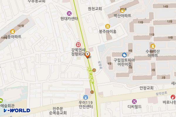 가오리역 화장실 위치 지도 — 서울특별시 강북구 수유동 338-46