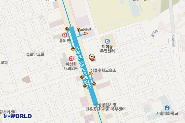씨엔에스유통㈜ 직영 미아셀프주유소 위치 지도 — 서울특별시 강북구 도봉로 200 (미아동, 삼양주유소)