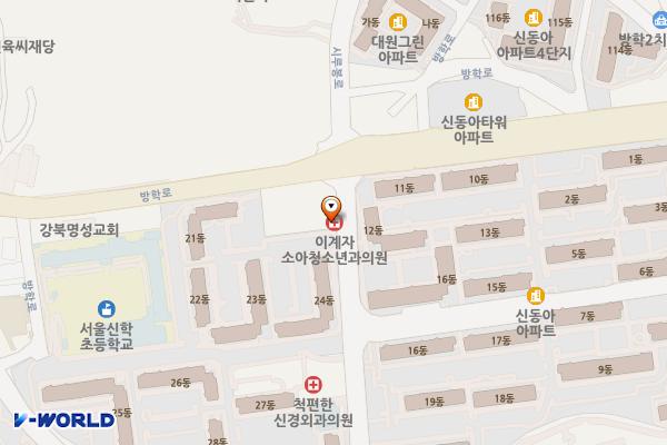 신동아프라자 위치 지도 — 서울특별시 도봉구 방학로 223