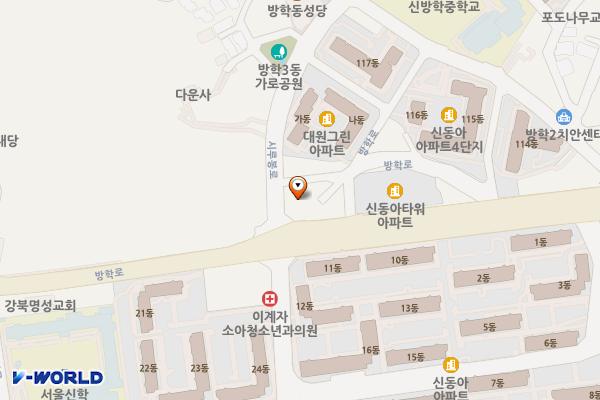 학마을도서관 위치 지도 — 서울특별시 도봉구 시루봉로 128