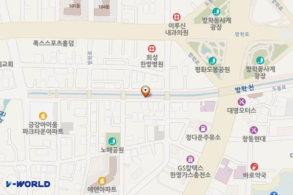 방학천 위치 지도 — 서울특별시 도봉구 방학동 256-4