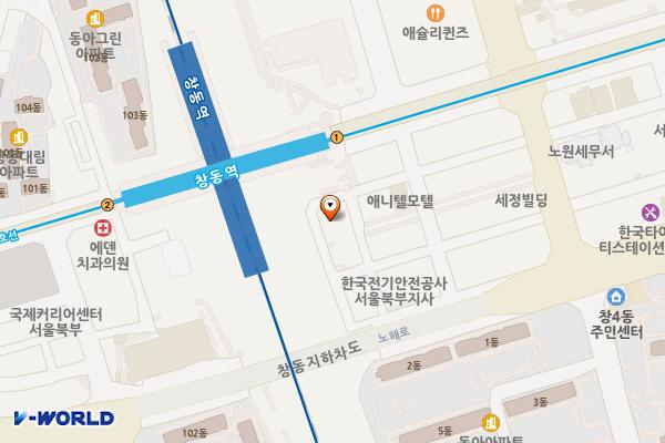 다모아빌딩 위치 지도 — 서울특별시 도봉구 마들로11가길 12