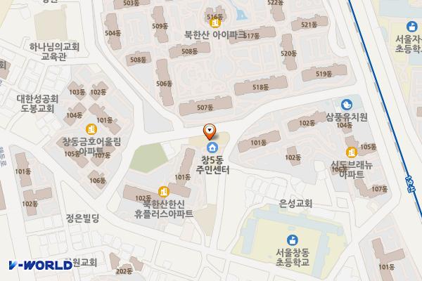 창5동 주민센터 위치 지도 — 서울특별시 도봉구 도봉로136나길 20