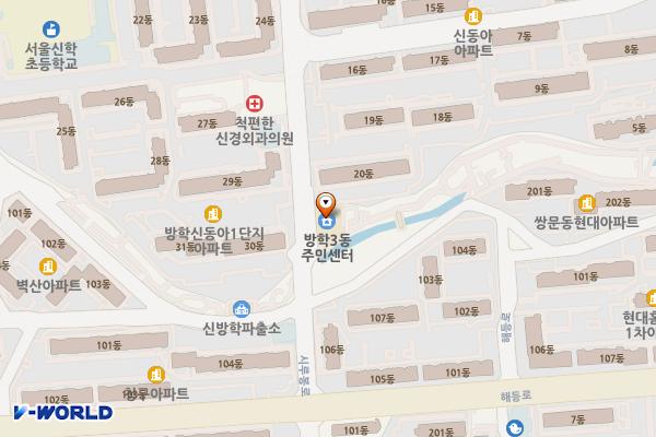 방학3동 주민센터 위치 지도 — 서울특별시 도봉구 시루봉로 94