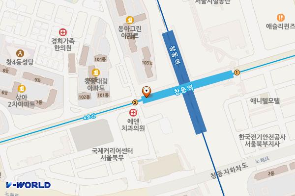 창동역서측 위치 지도 — 서울특별시 도봉구 창동 135-51