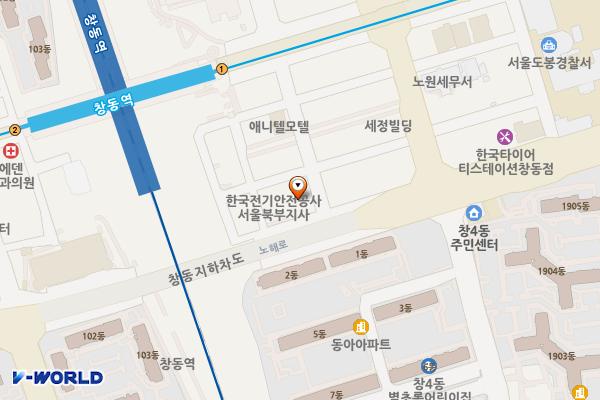 하나빌딩 위치 지도 — 서울특별시 도봉구 노해로67길 10
