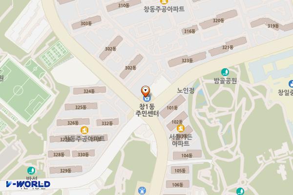 창1동 주민센터 위치 지도 — 서울특별시 도봉구 해등로 46