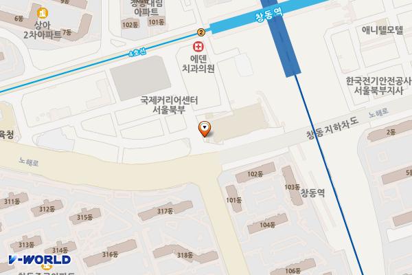 ㈜이마트 창동점 위치 지도 — 서울특별시 도봉구 노해로65길 4