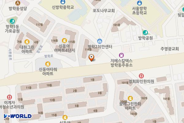 미륭프라자 위치 지도 — 서울특별시 도봉구 방학로196