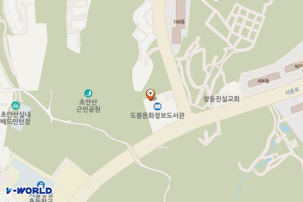 도봉문화정보도서관 위치 지도 — 서울특별시 도봉구 덕릉로 315