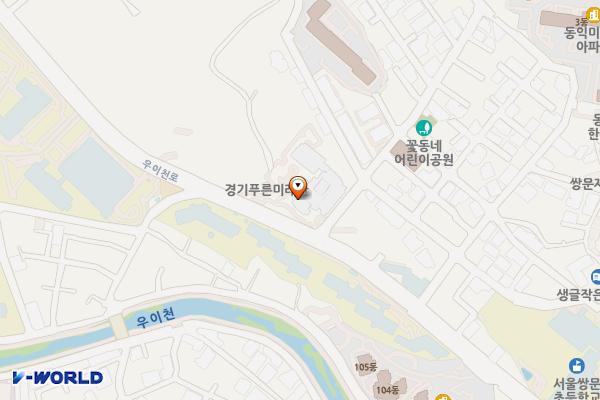 친환경나눔텃밭 위치 지도 — 서울특별시 도봉구 우이천로 394