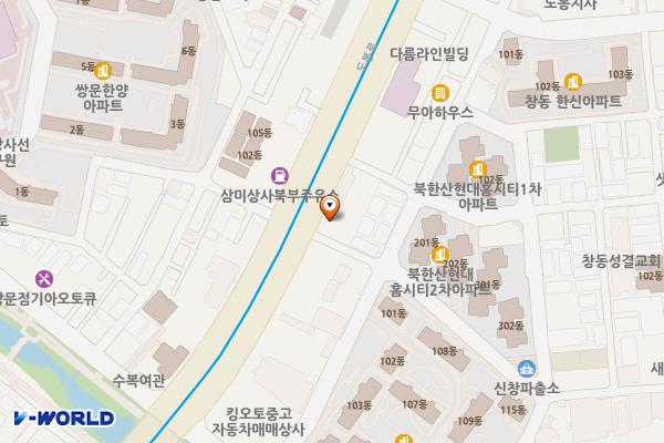 동일석유(주) 창동주유소 위치 지도 — 서울특별시 도봉구 도봉로 434