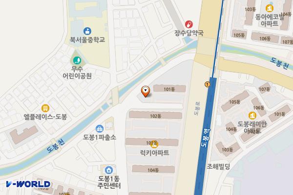 럭키프라자상가 위치 지도 — 서울특별시 도봉구 도봉로169길 31