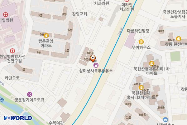 삼미상사(주) 북부주유소 위치 지도 — 서울특별시 도봉구 도봉로 437
