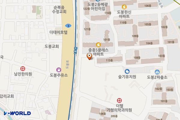 도봉동청소년문화의집 위치 지도 — 서울특별시 도봉구 도봉로180나길 33-61