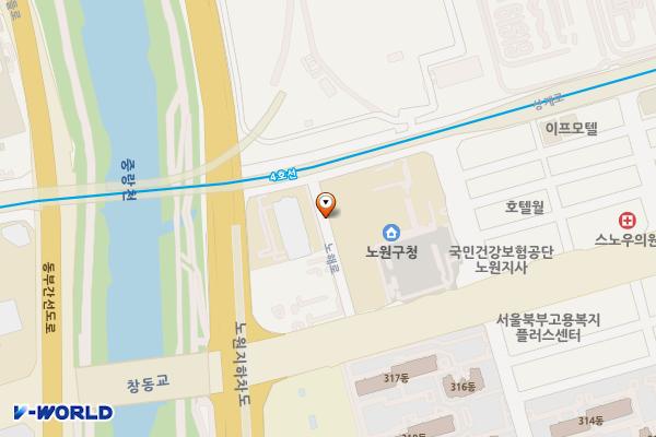 노원구청사(별관) 위치 지도 — 서울특별시 노원구 노해로 437