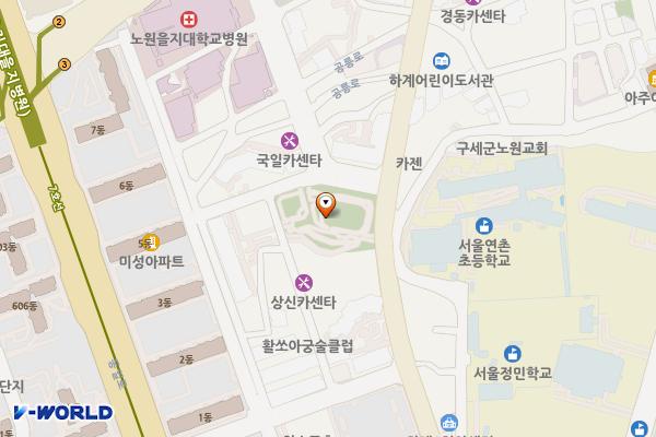 해바라기어린이공원 위치 지도 — 서울특별시 노원구 하계1동277