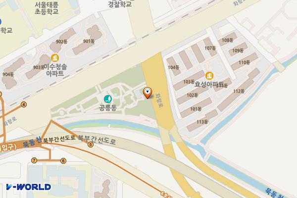 공릉동근린공원 위치 지도 — 서울특별시 노원구 공릉2동63-1
