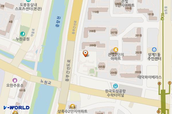 북부종합사회복지관 위치 지도 — 서울특별시 노원구 동일로245길 56
