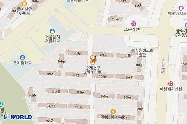 중계청구종합상가 위치 지도 — 서울특별시 노원구 중계로233