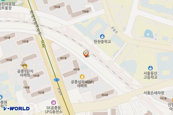경춘선솔밭길 위치 지도 — 서울특별시 노원구 공릉동 706