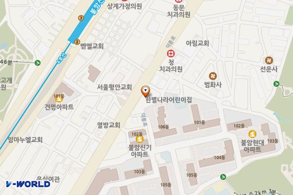 대림프라자 위치 지도 — 서울특별시 노원구 덕릉로804
