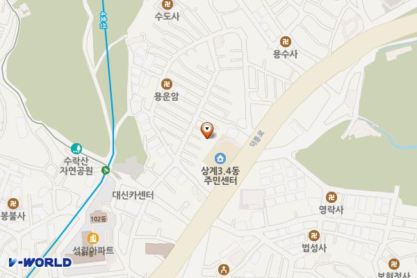 상계3.4동 주민센터 뒤 위치 지도 — 서울특별시 노원구 상계동 1369-12