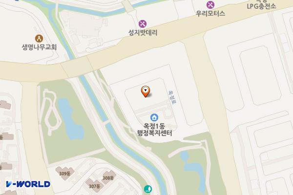 옥정지구(1) 공영주차장 위치 지도 — 경기도 양주시 옥정동 975-1