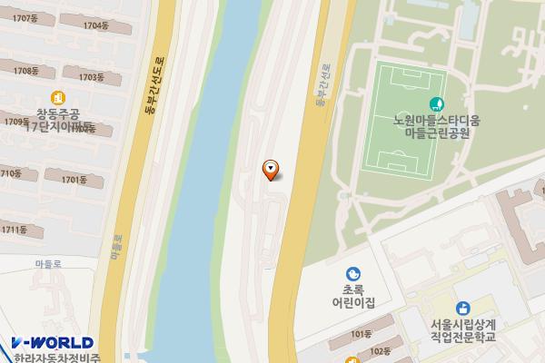 중랑천환경센터 화장실 위치 지도 — 서울특별시 노원구 덕릉로 430