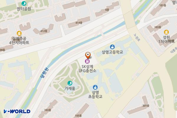 (주)평안에너지 상계충전소 위치 지도 — 서울특별시 노원구 동일로210길 86 (중계동)