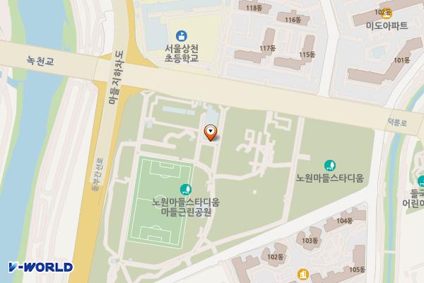 마들테니스장 위치 지도 — 서울특별시 노원구 덕릉로 450