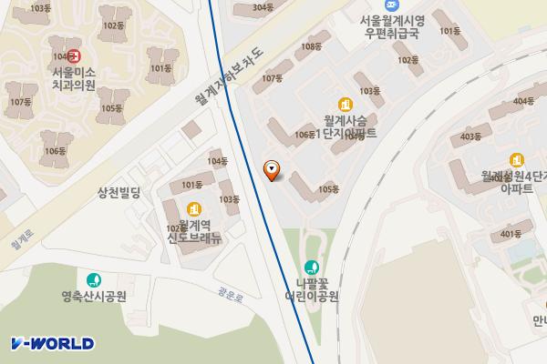 노원1종합사회복지관 위치 지도 — 서울특별시 노원구 월계로 372