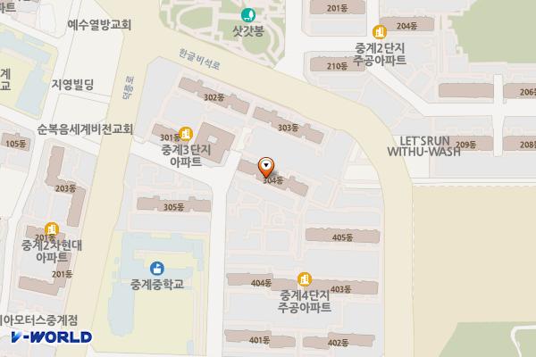 중계종합사회복지관 위치 지도 — 서울특별시 노원구 덕릉로 662