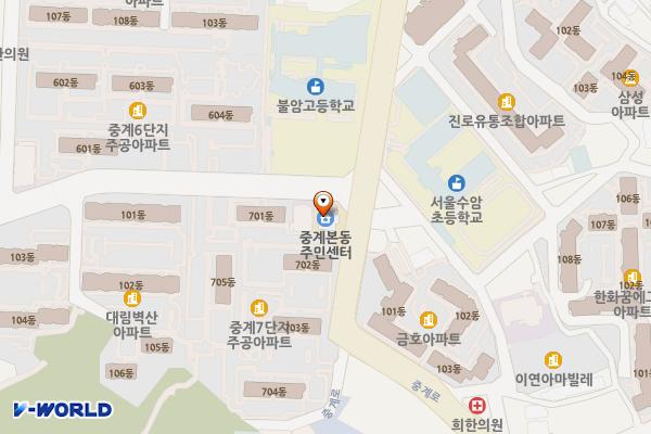 중계본동주민센터 위치 지도 — 서울특별시 노원구 중계로 143